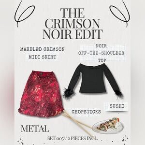 [FULL 2 PIECE SET] The Crimson Noir Edit // Metal n Metal Night Vision